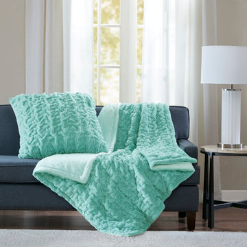 Landma Polyester Reversible Knitted Throw